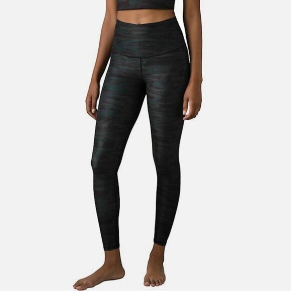 prAna Travertine Leggings & Sports Bra Women’s Small Green Blue Camo - Picture 4 of 14